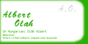 albert olah business card